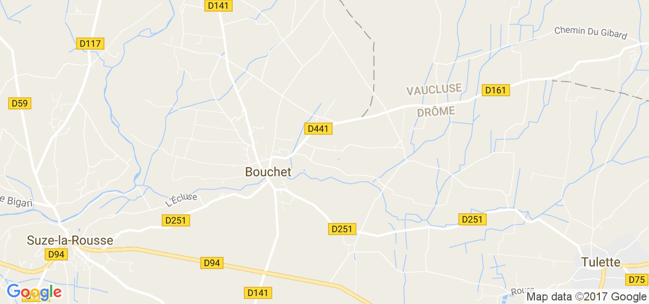 map de la ville de Bouchet