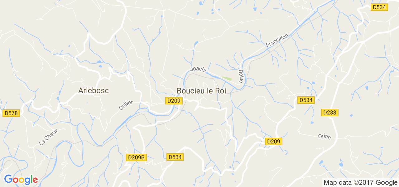 map de la ville de Boucieu-le-Roi