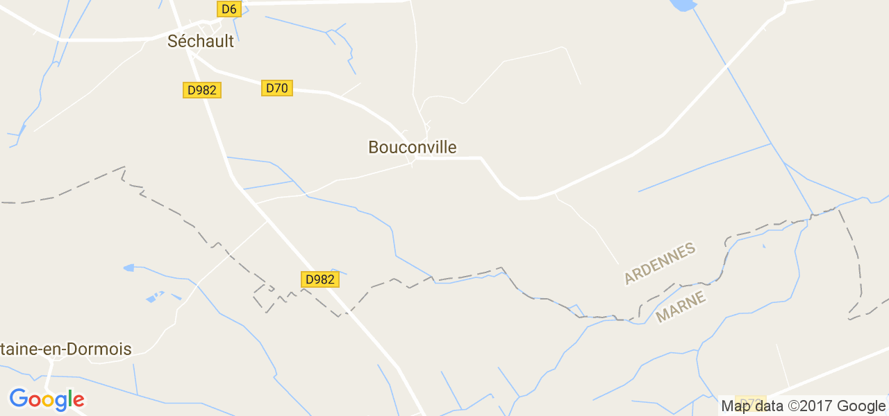 map de la ville de Bouconville