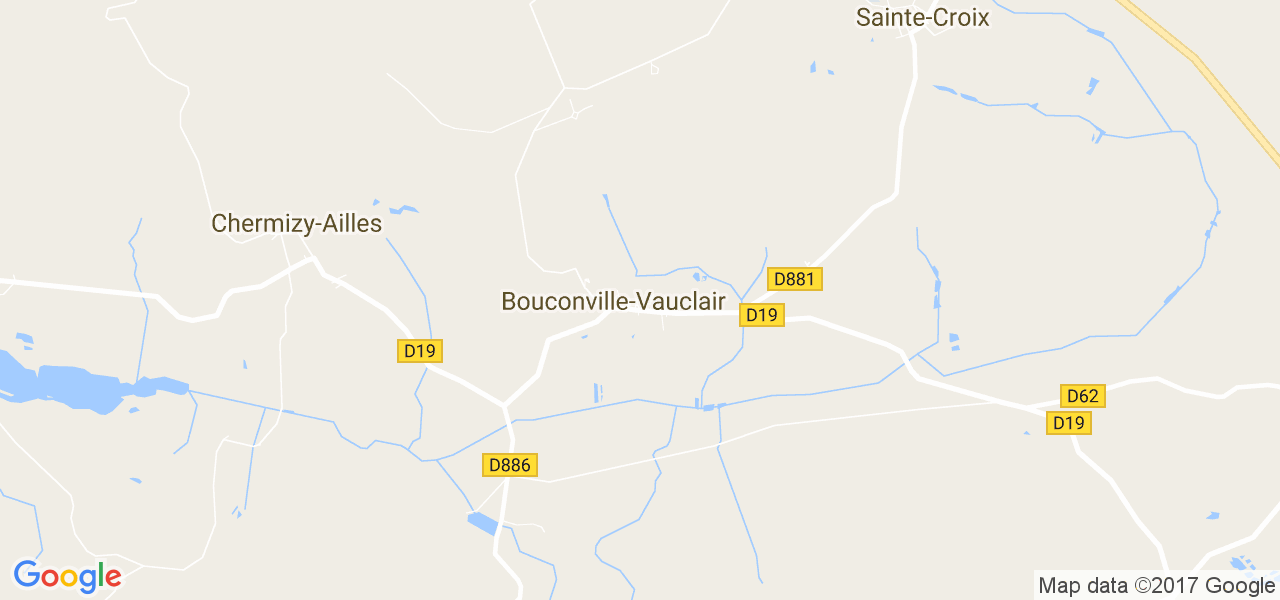 map de la ville de Bouconville-Vauclair