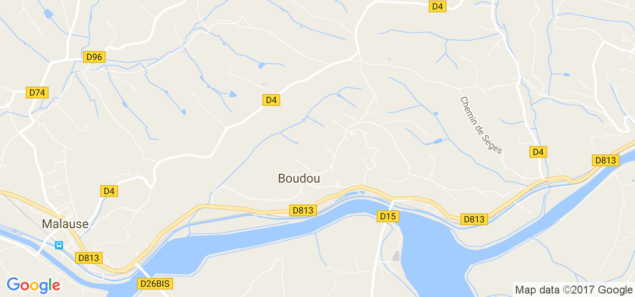 map de la ville de Boudou