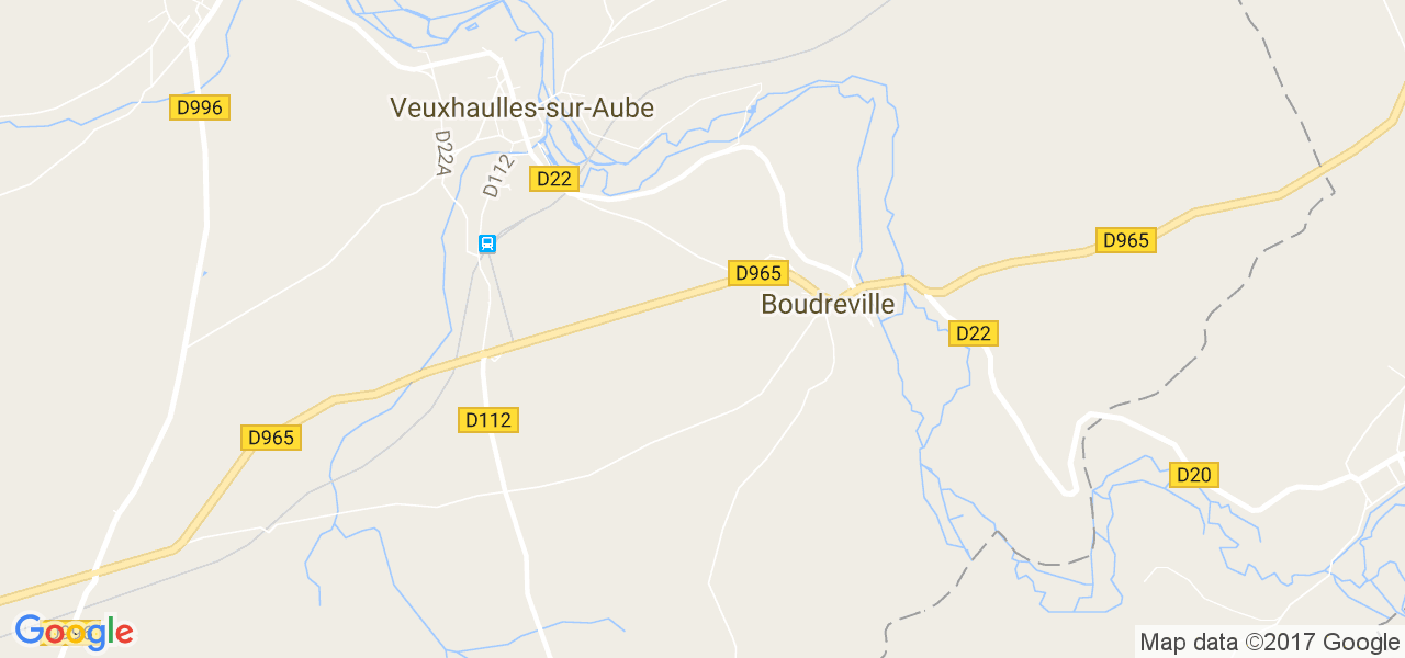 map de la ville de Boudreville