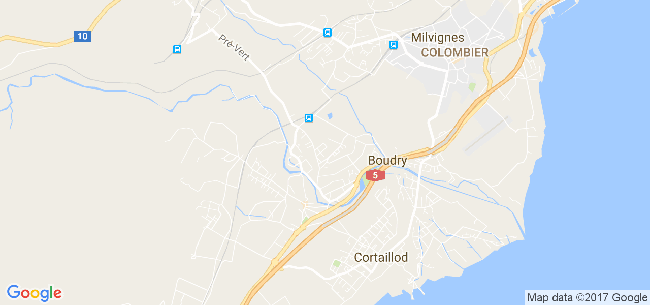 map de la ville de Boudry