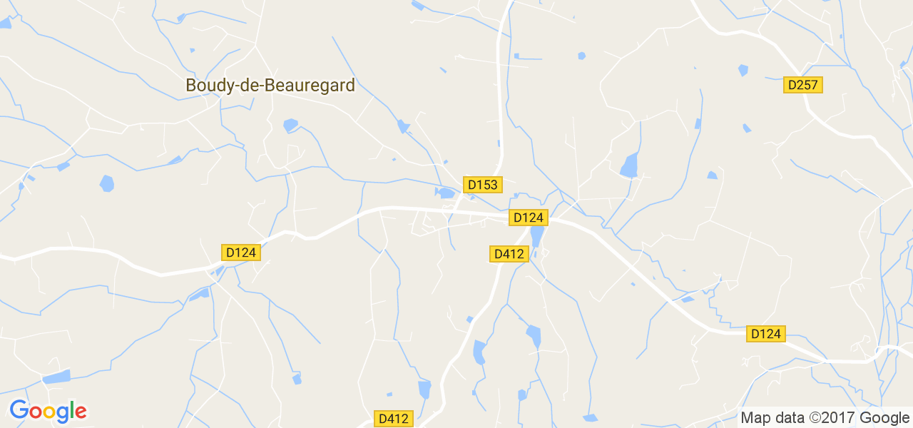 map de la ville de Boudy-de-Beauregard