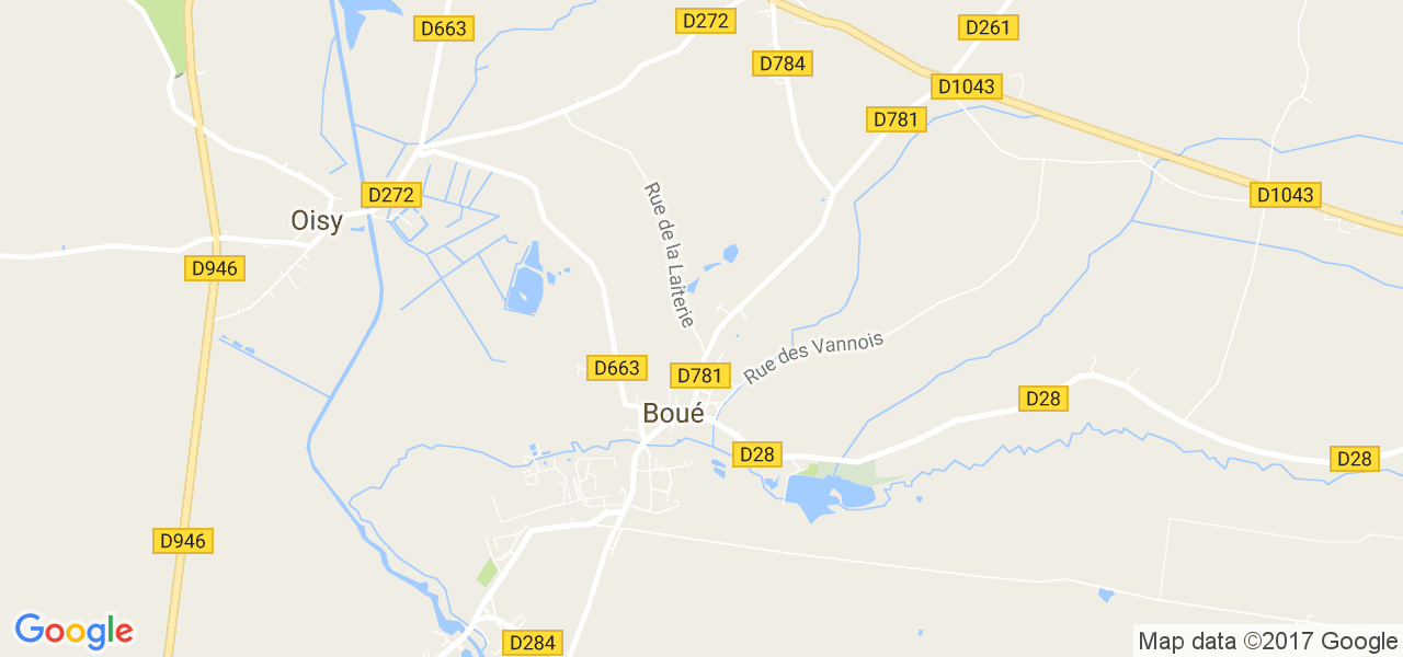 map de la ville de Boué