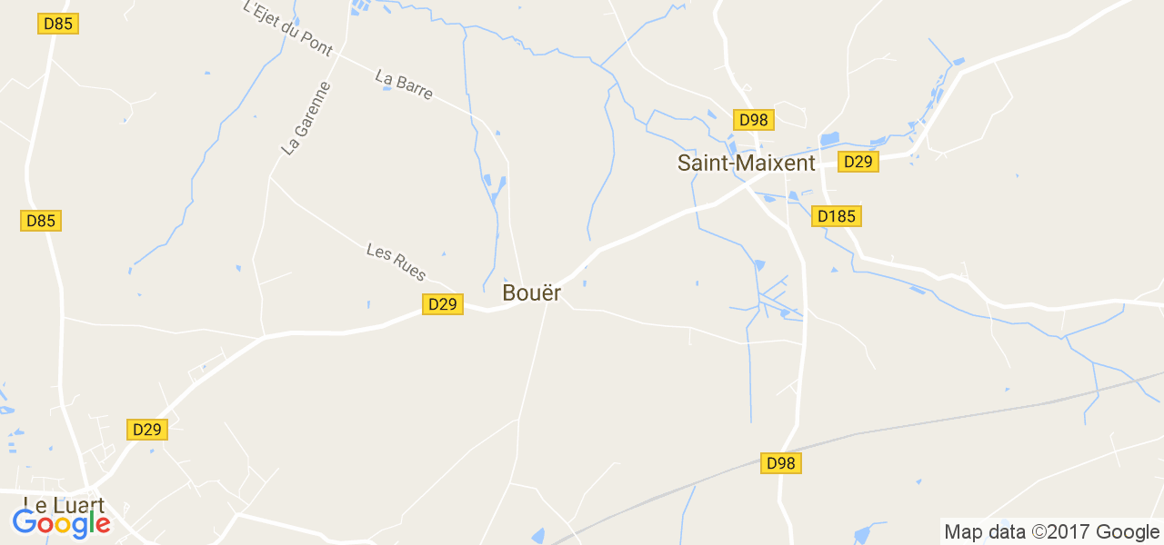 map de la ville de Bouër