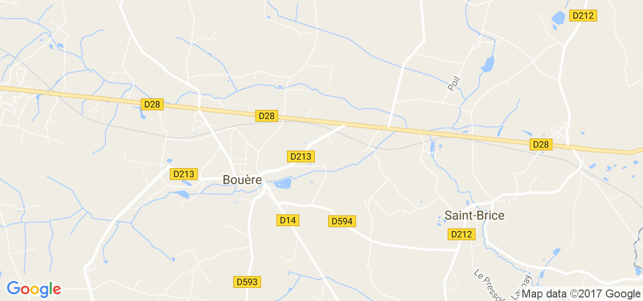 map de la ville de Bouère