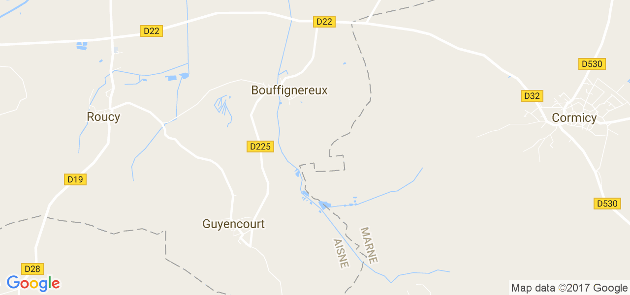 map de la ville de Bouffignereux