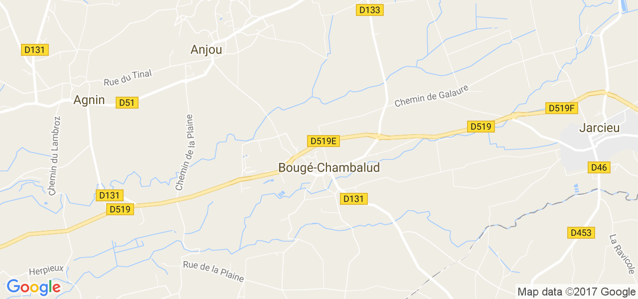 map de la ville de Bougé-Chambalud