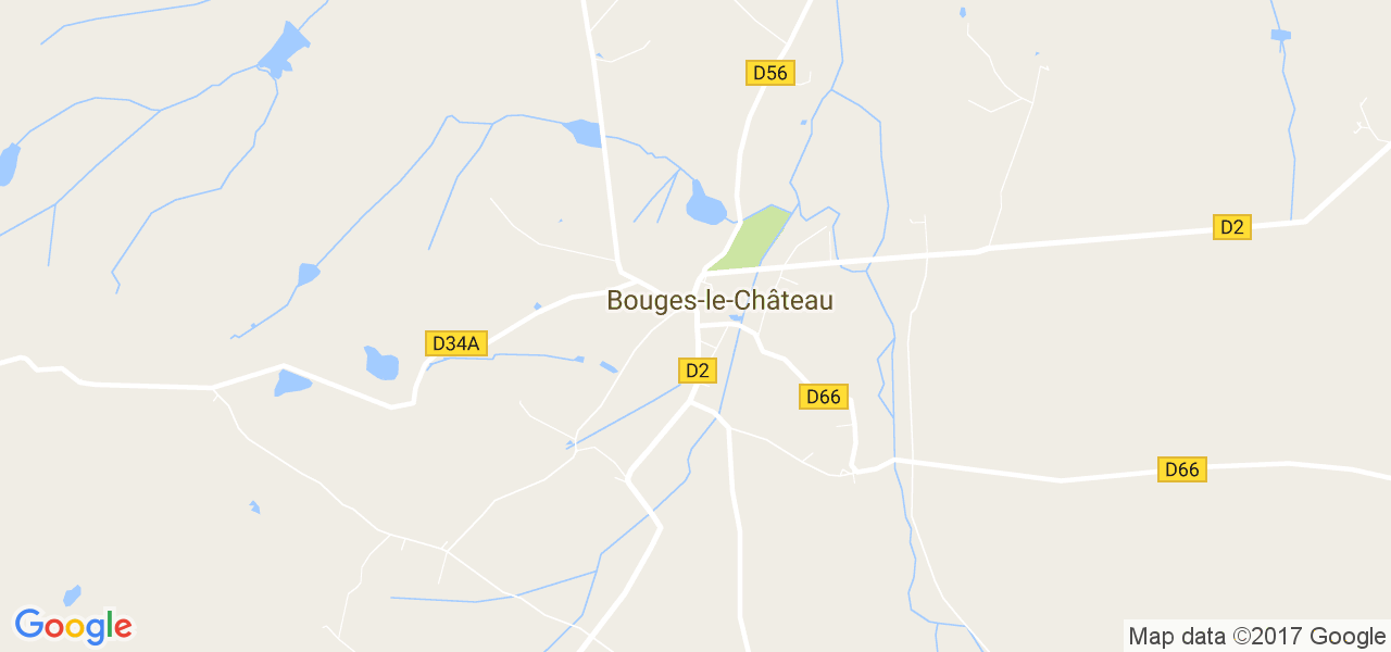 map de la ville de Bouges-le-Château