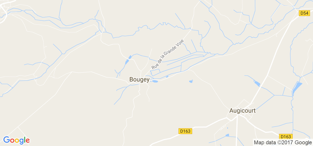 map de la ville de Bougey