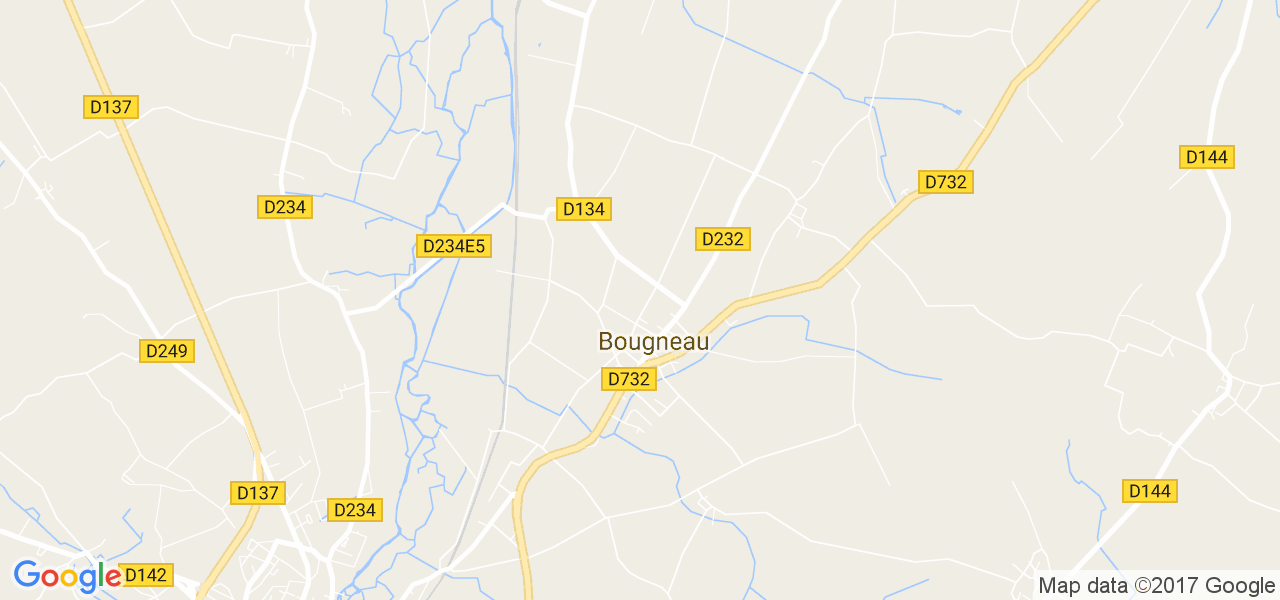 map de la ville de Bougneau