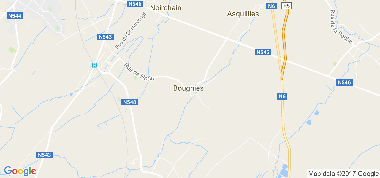 map de la ville de Bougnies