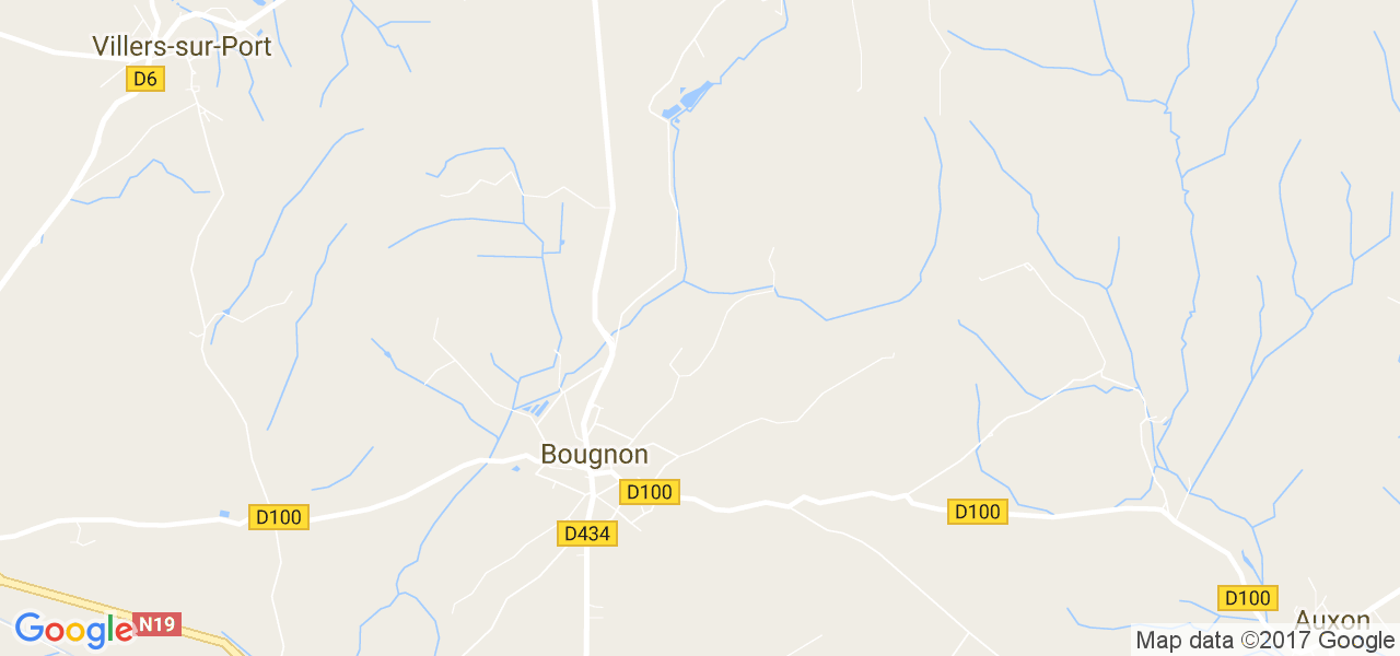 map de la ville de Bougnon