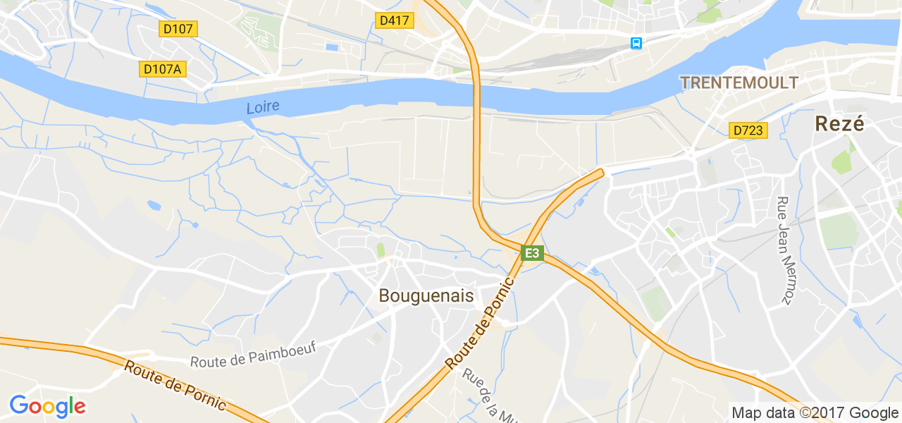 map de la ville de Bouguenais