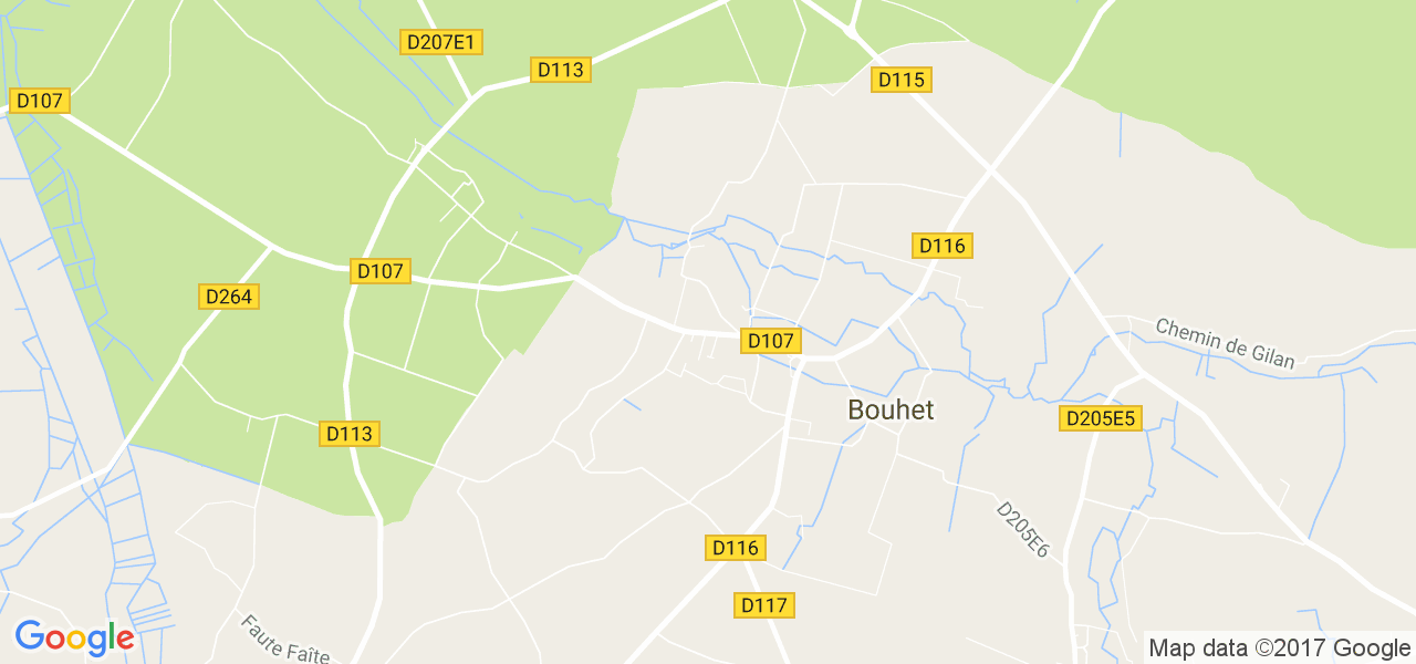 map de la ville de Bouhet