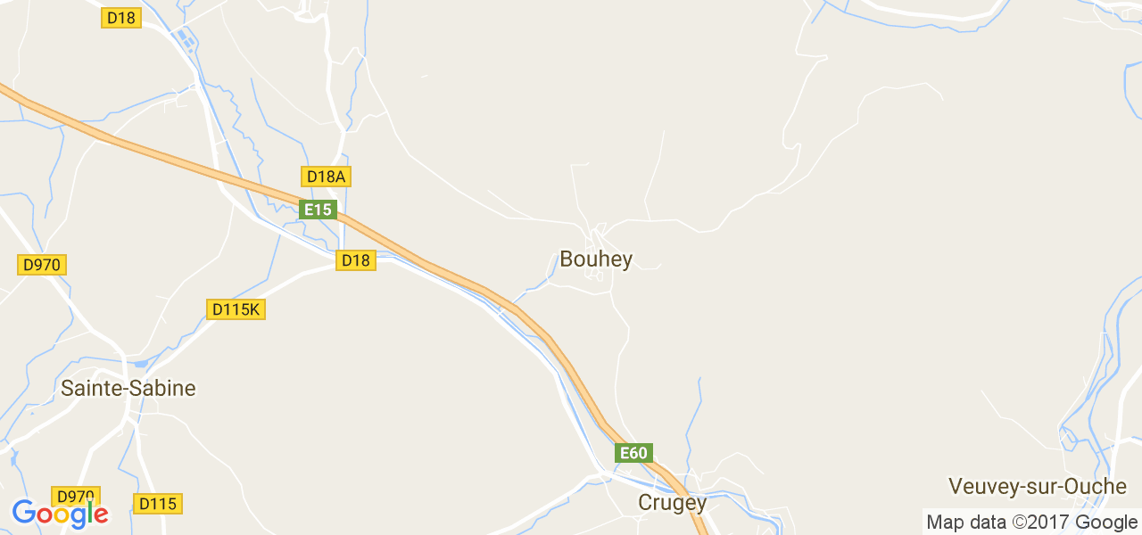 map de la ville de Bouhey