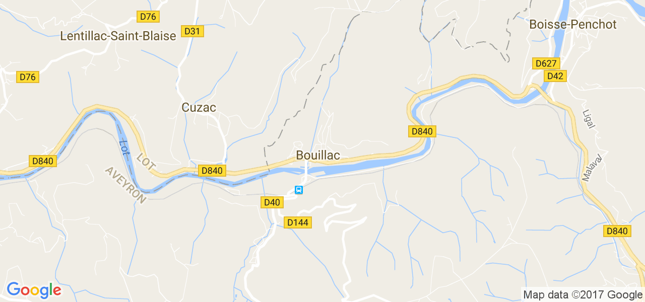 map de la ville de Bouillac