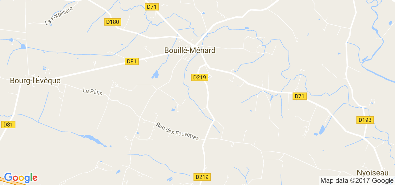 map de la ville de Bouillé-Ménard