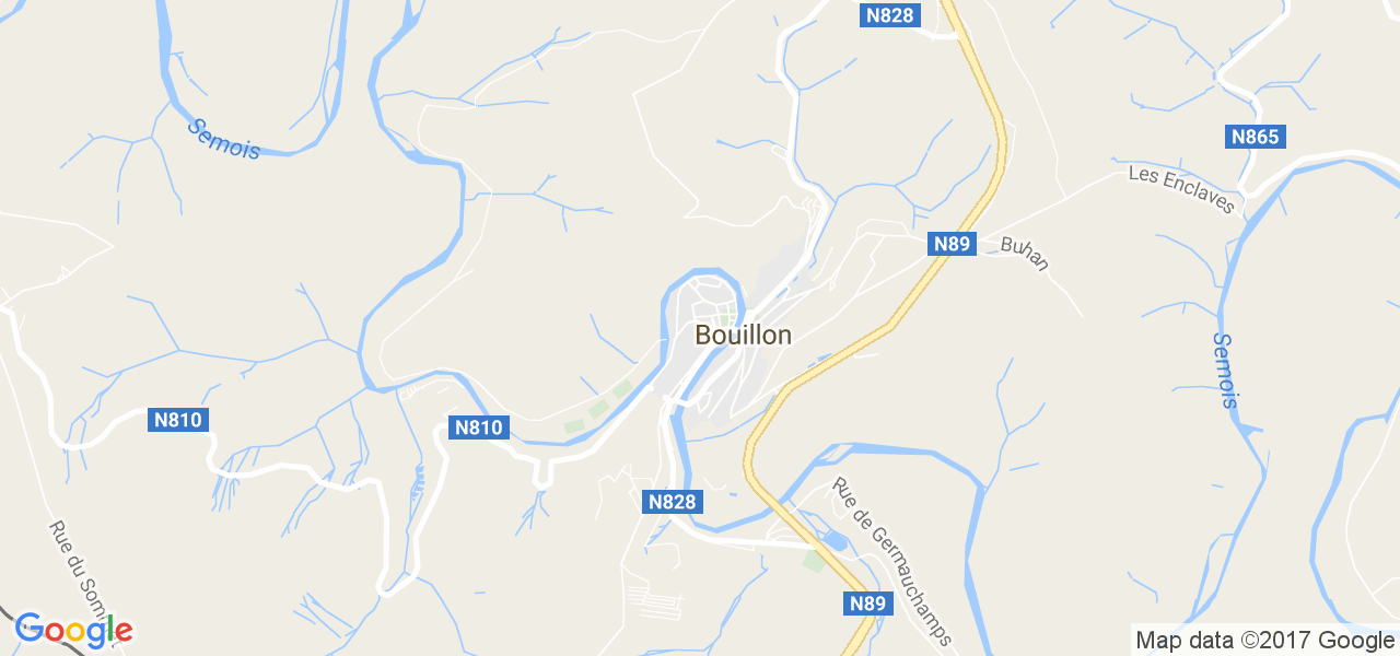 map de la ville de Bouillon