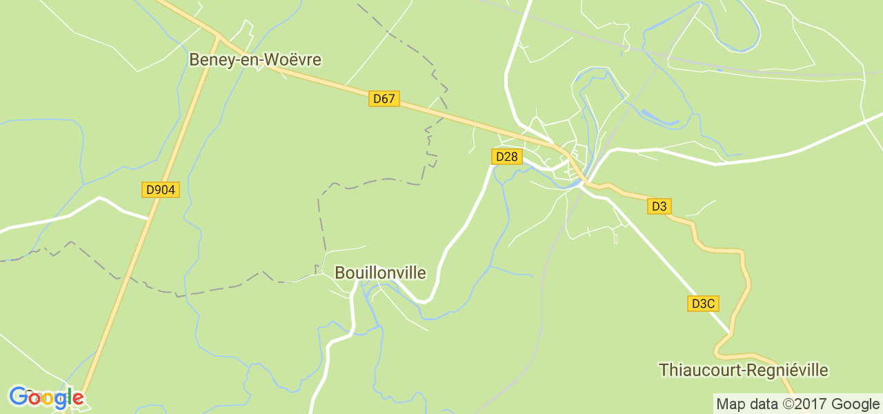 map de la ville de Bouillonville