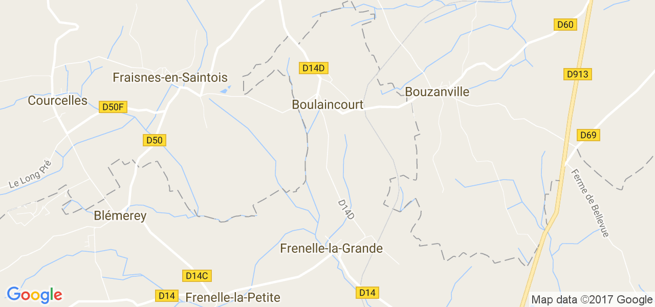 map de la ville de Boulaincourt