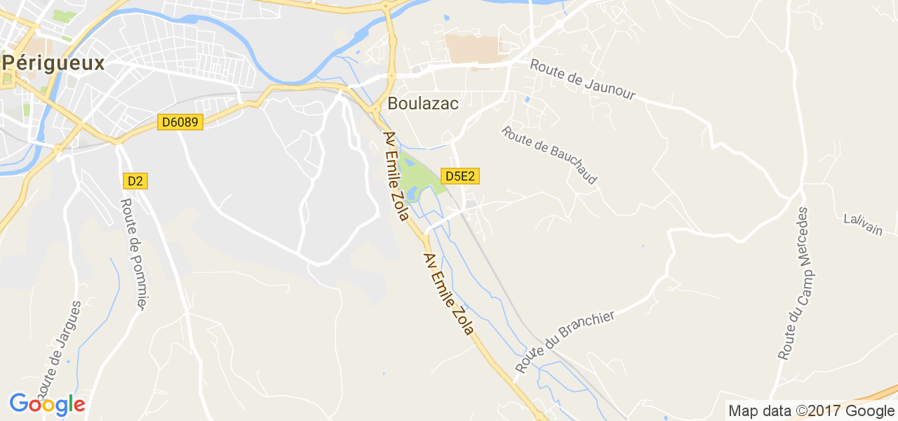 map de la ville de Boulazac