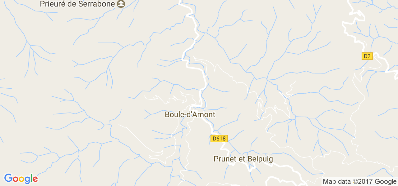 map de la ville de Boule-d'Amont