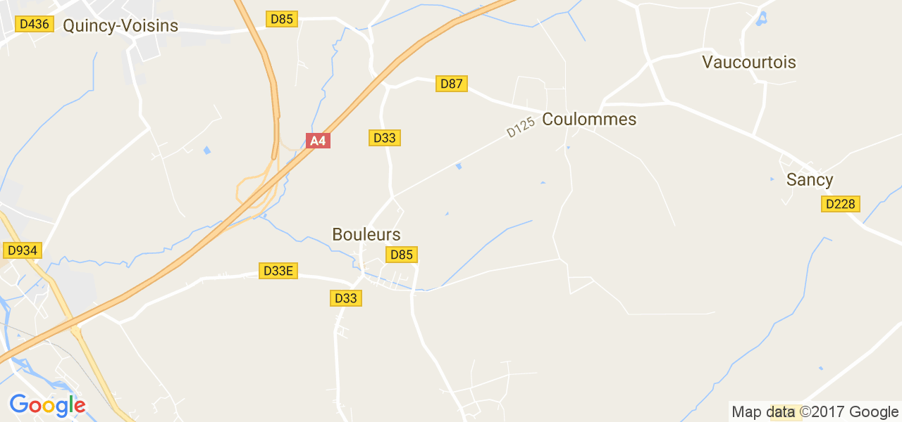 map de la ville de Bouleurs