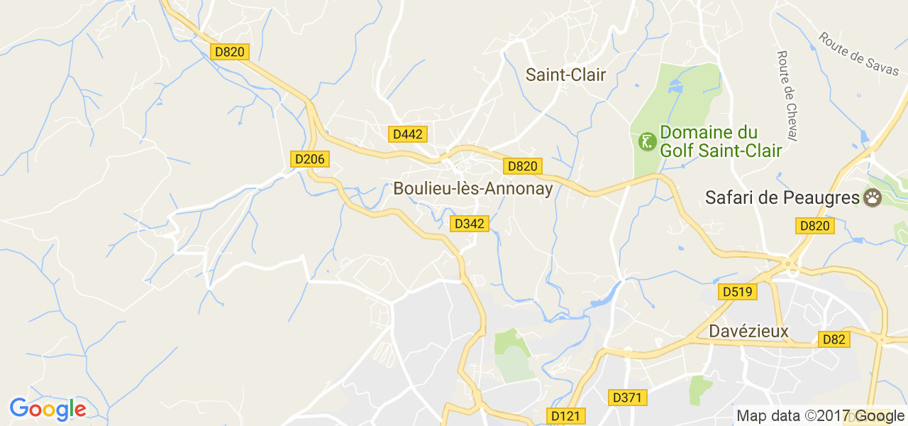 map de la ville de Boulieu-lès-Annonay