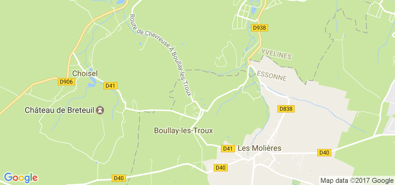 map de la ville de Boullay-les-Troux