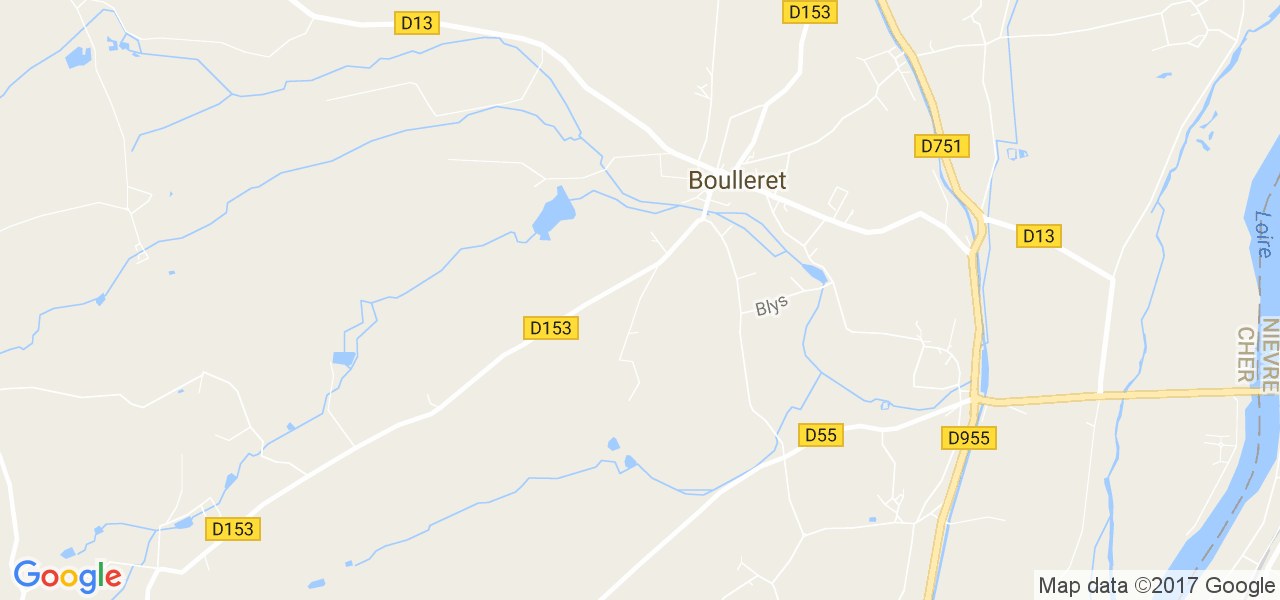 map de la ville de Boulleret