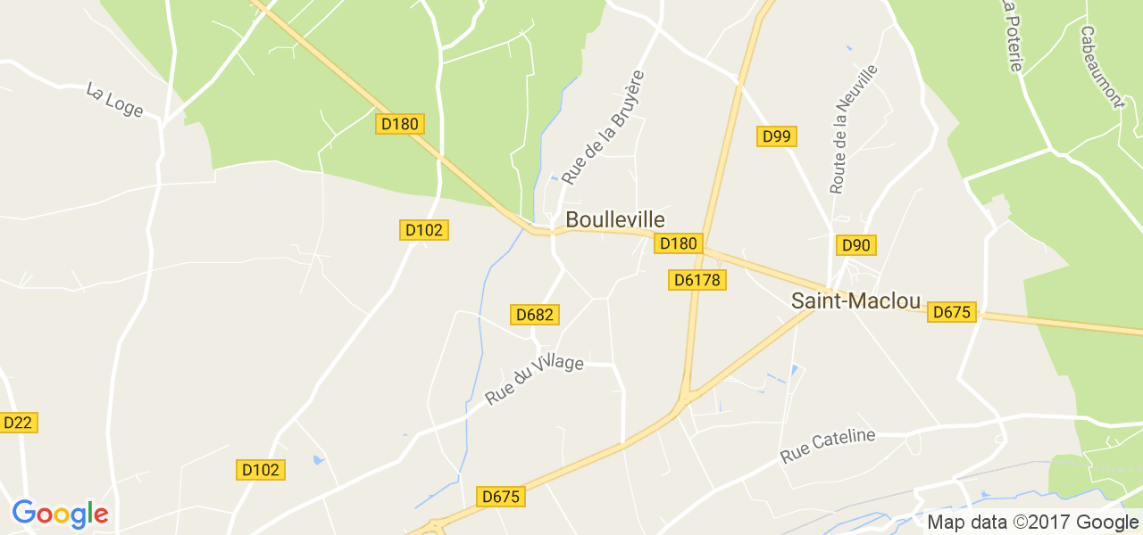 map de la ville de Boulleville