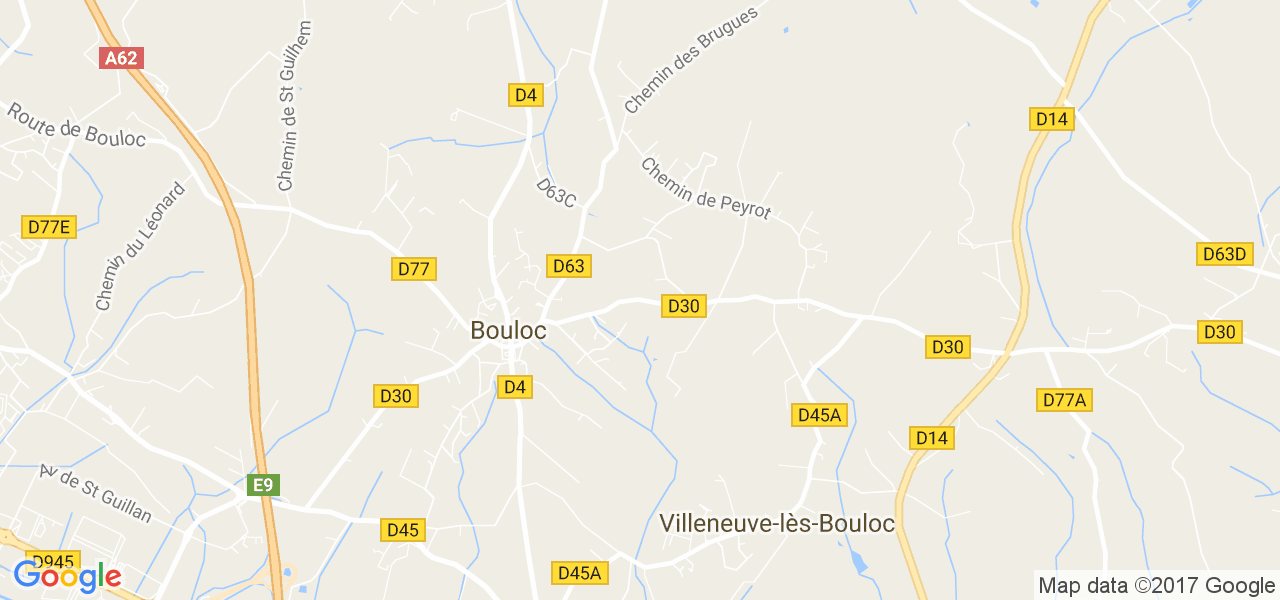 map de la ville de Bouloc