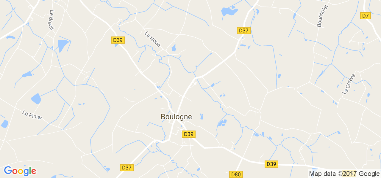 map de la ville de Boulogne