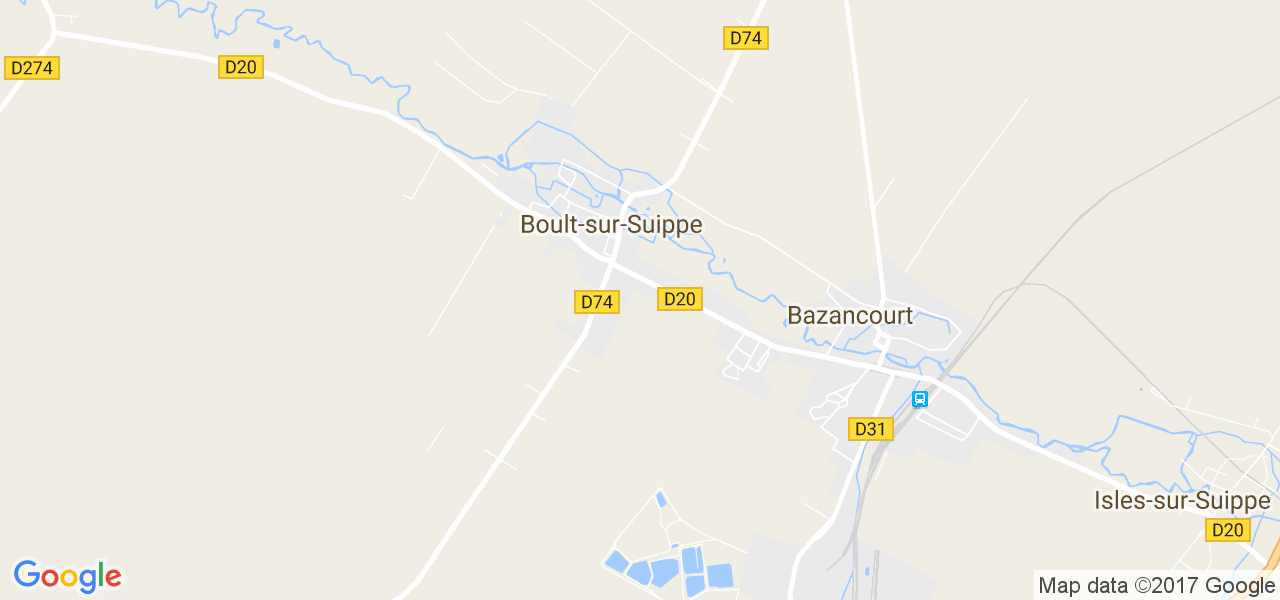 map de la ville de Boult-sur-Suippe