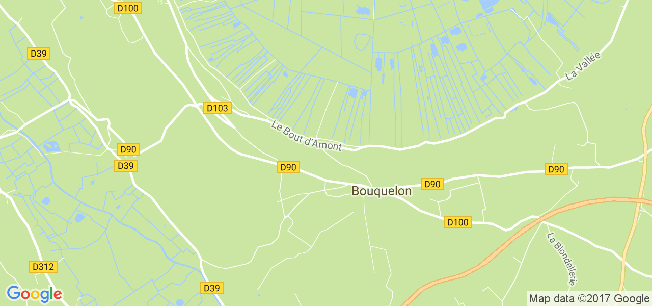 map de la ville de Bouquelon