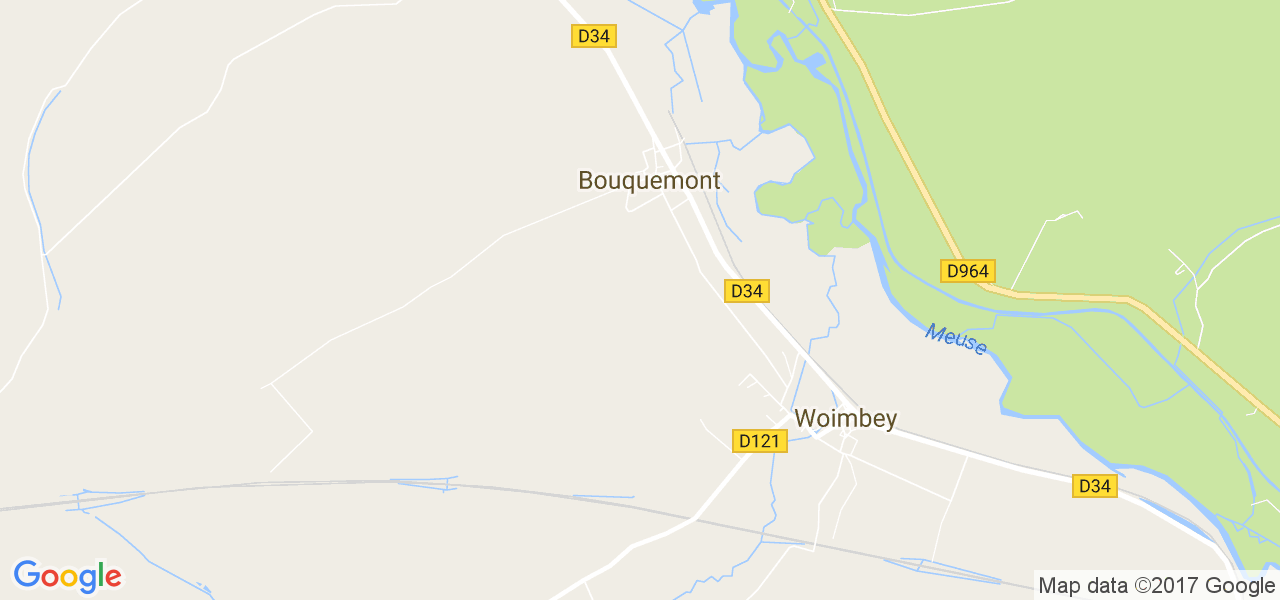 map de la ville de Bouquemont