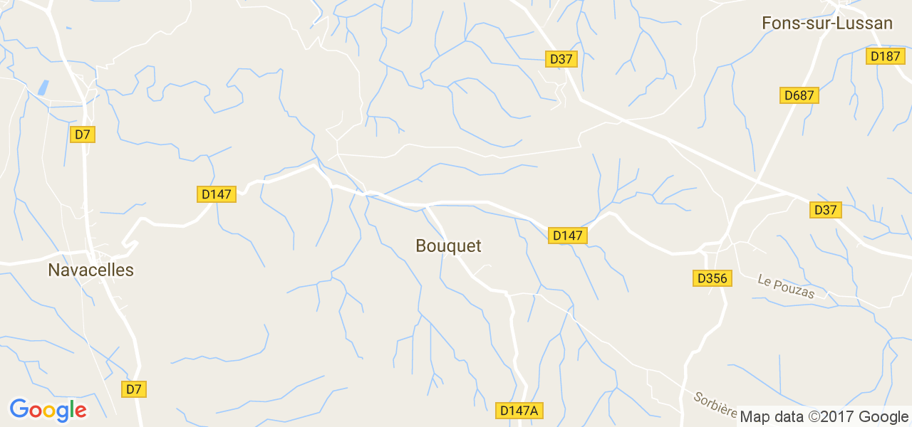 map de la ville de Bouquet