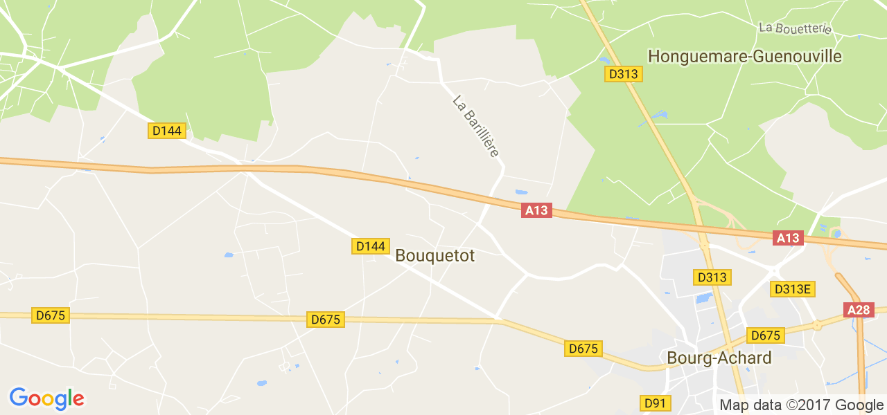 map de la ville de Bouquetot