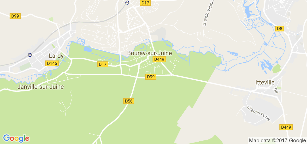 map de la ville de Bouray-sur-Juine