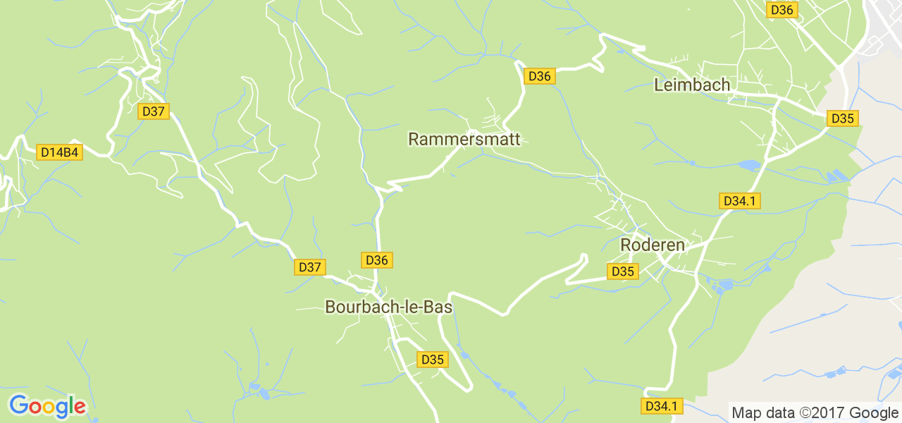 map de la ville de Bourbach-le-Bas