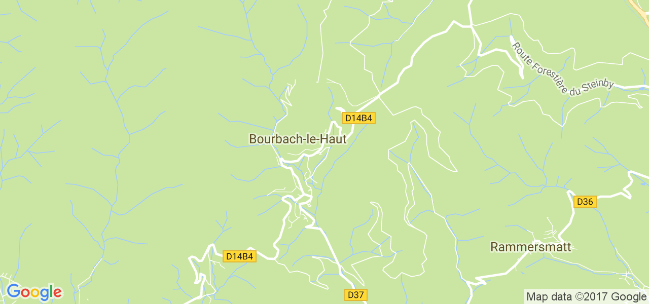 map de la ville de Bourbach-le-Haut