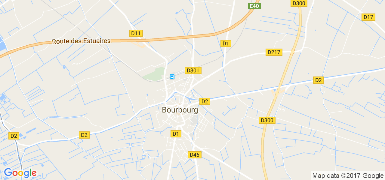 map de la ville de Bourbourg