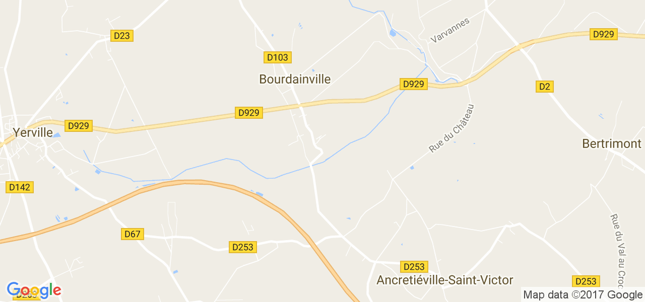 map de la ville de Bourdainville