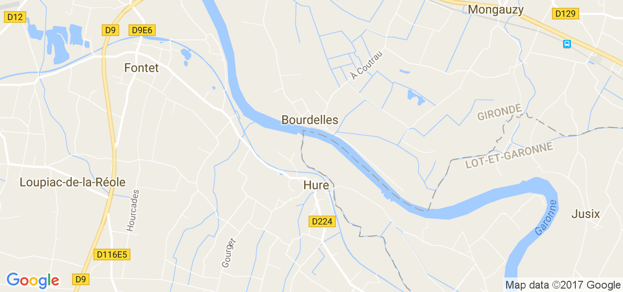 map de la ville de Bourdelles