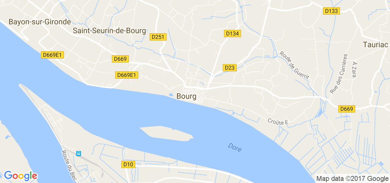 map de la ville de Bourg