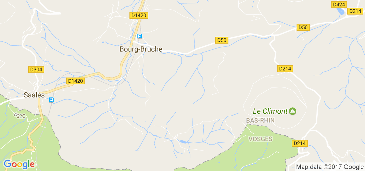 map de la ville de Bourg-Bruche