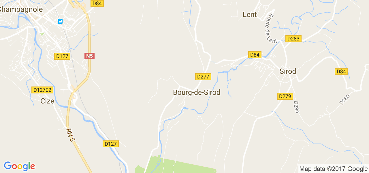 map de la ville de Bourg-de-Sirod