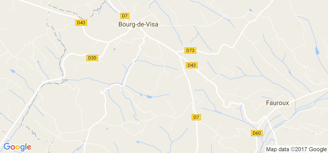 map de la ville de Bourg-de-Visa